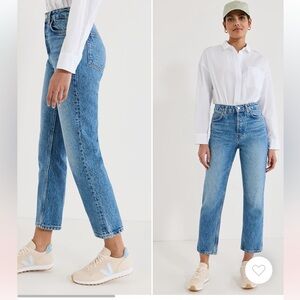 Reformation Cynthia High Rise Straight Cropped Jeans